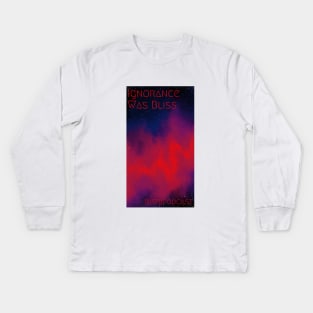 Red Aurora Kids Long Sleeve T-Shirt